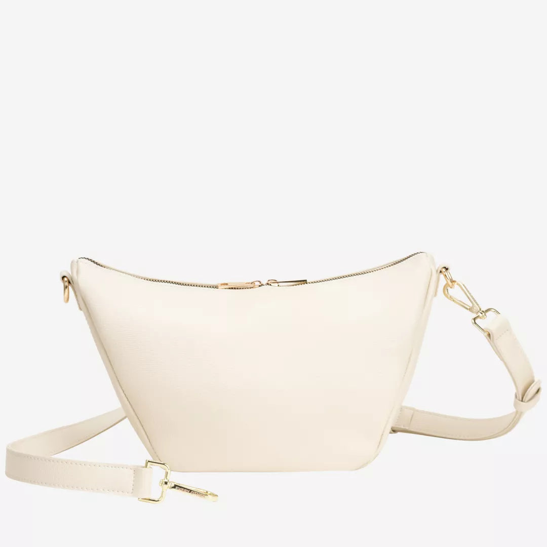 V Line Shoulder Bag - Cream