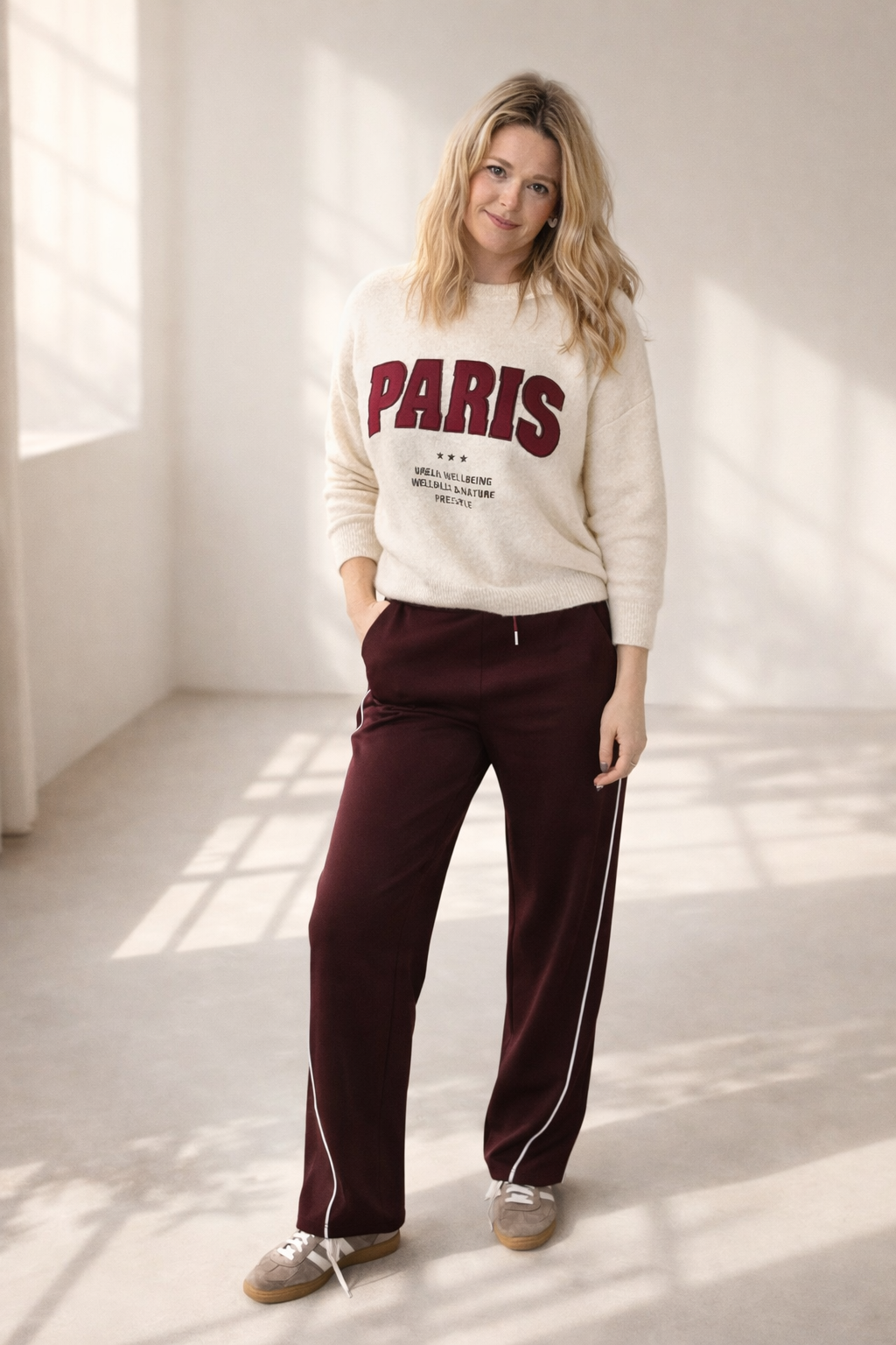 Side Strip Wide Leg Jogger