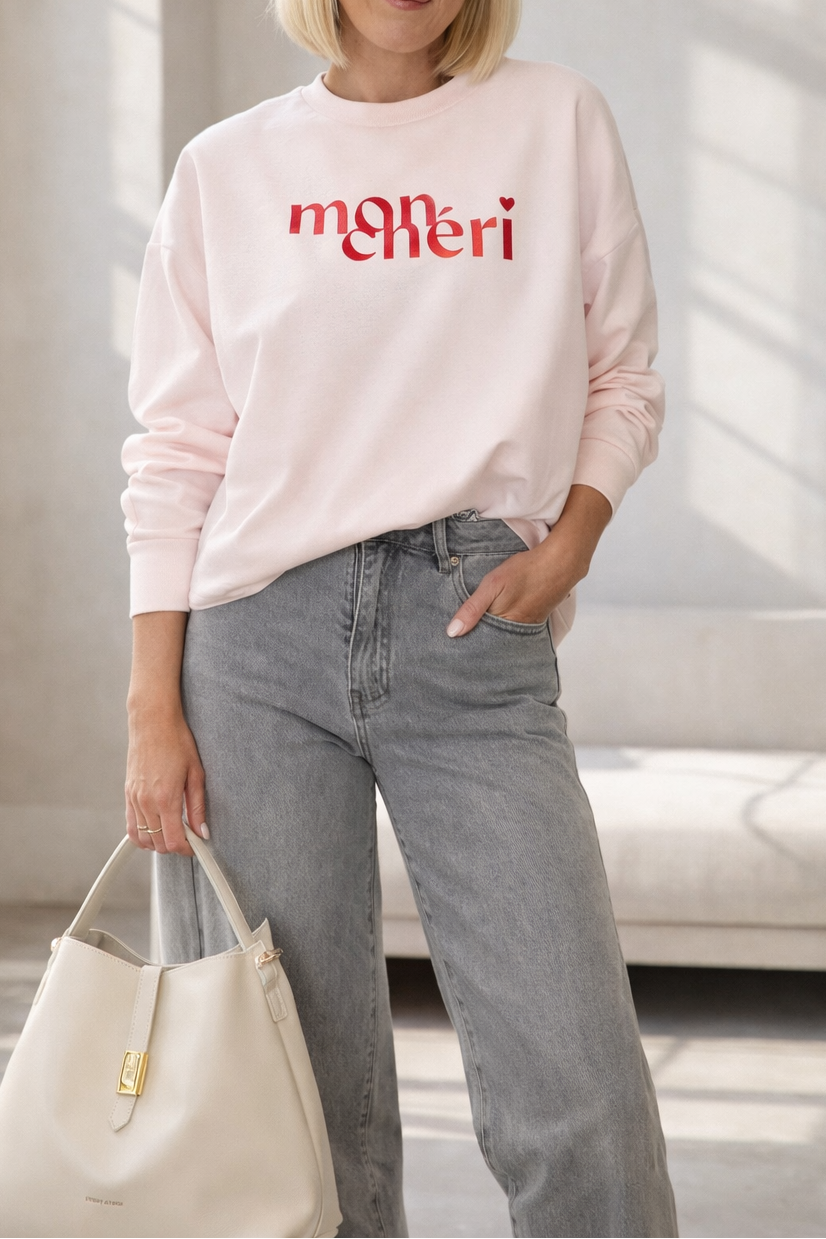 Mon Cheri Sweatshirt - Pink
