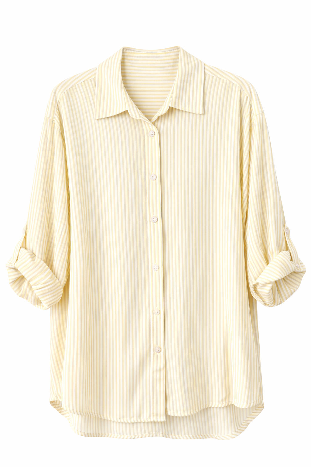 Striped Cotton Shirt - Yellow