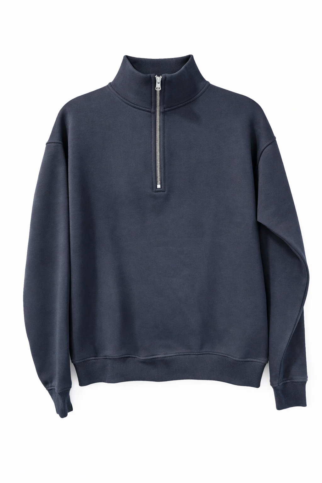 1/4 Zip Oversized Sweatshirt - Navy