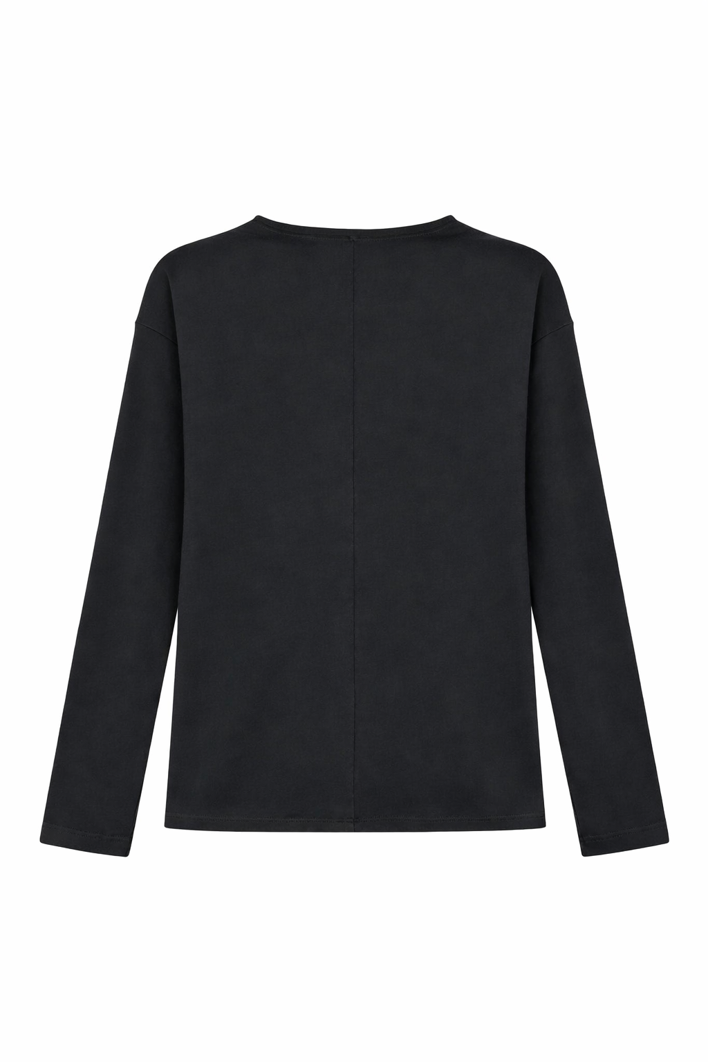 Activewear Long Sleeved Ribbed Top - Black