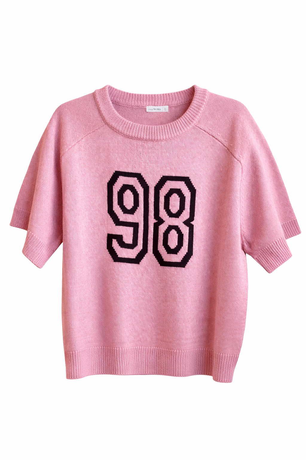 Oversized Short Sleeve Jumper - Pink