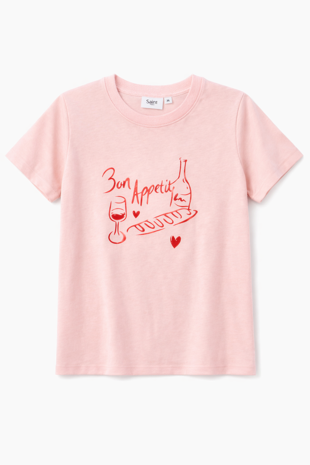 Bon Appetit T-Shirt - Baby Pink
