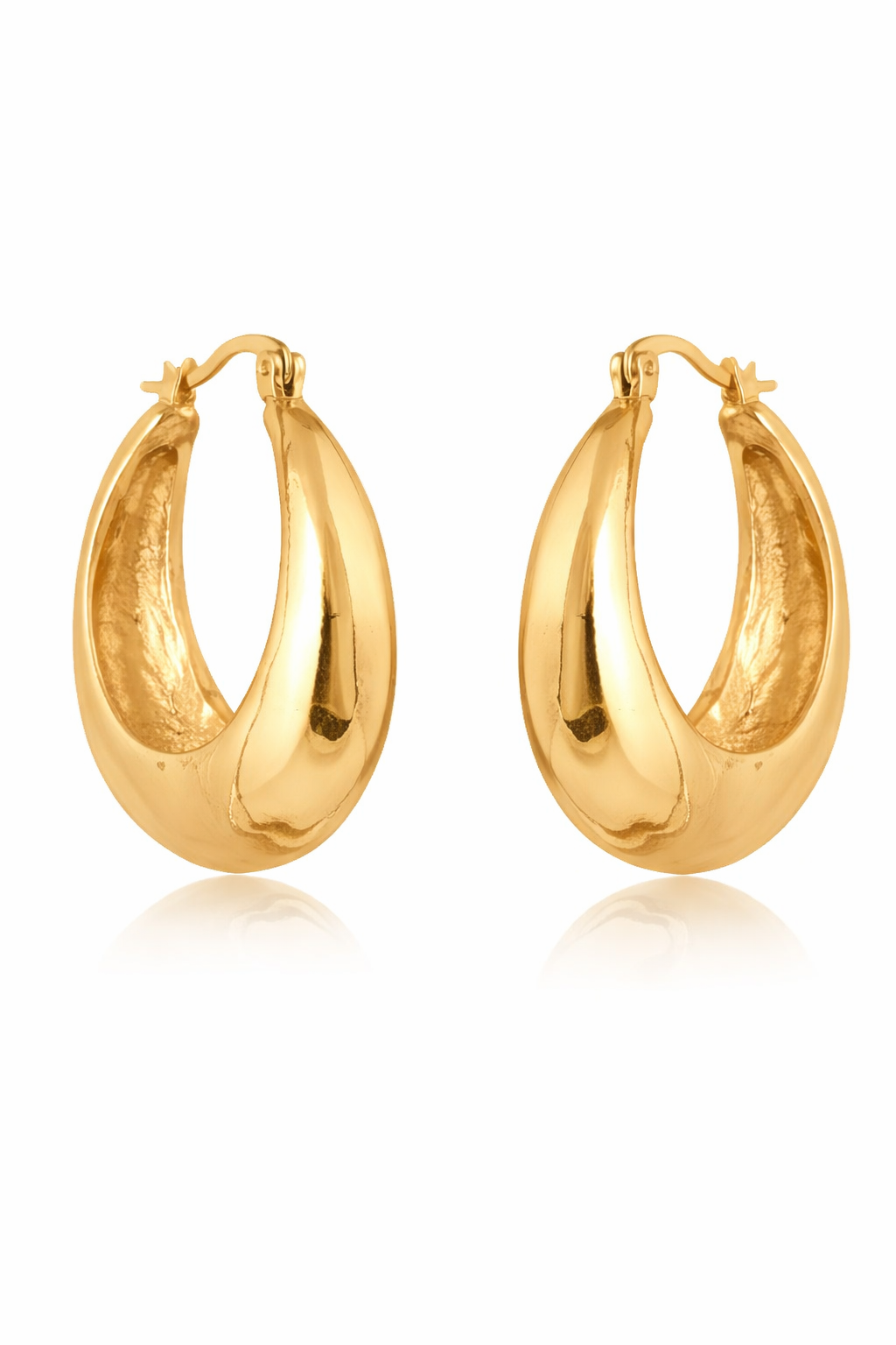 Sophia Organic Shape Hoop Earrings