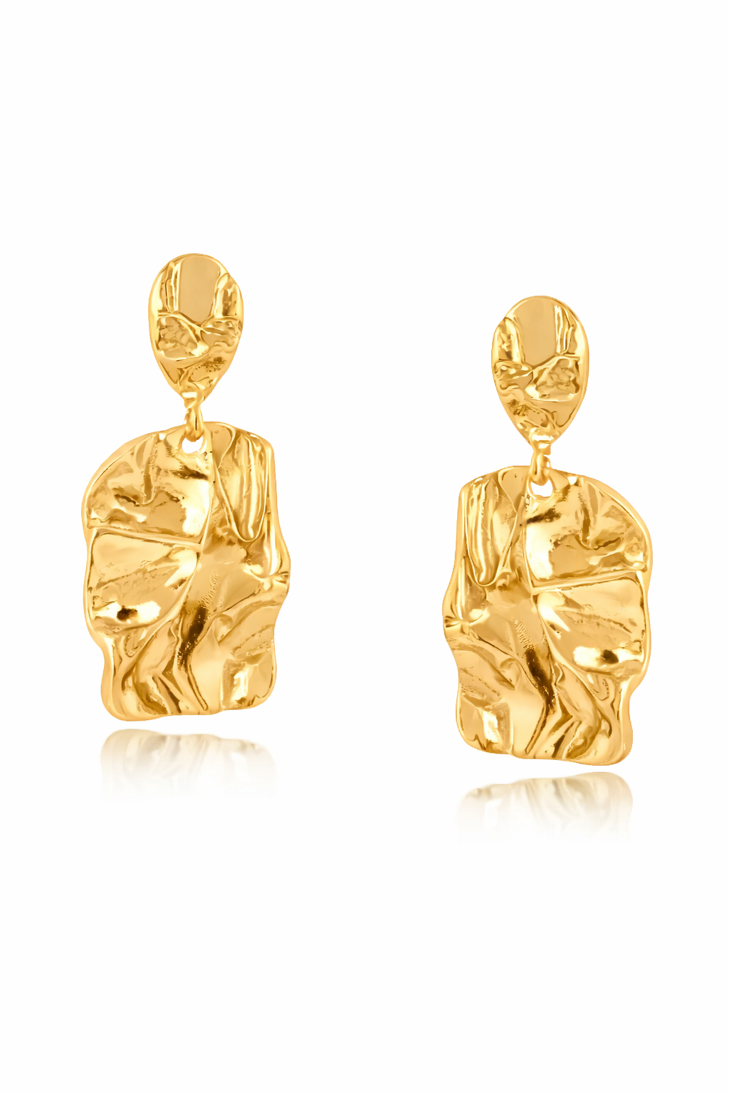 Penelope Crushed Metal Dangle Earrings