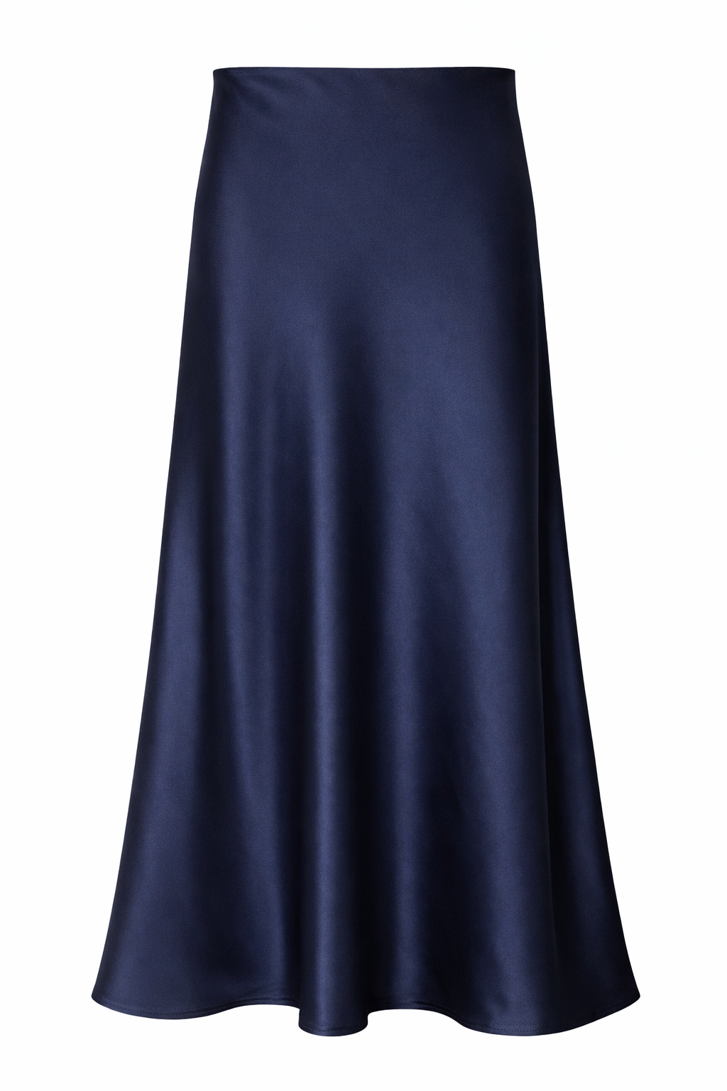 Satin Skirt - Frosted Navy Blue