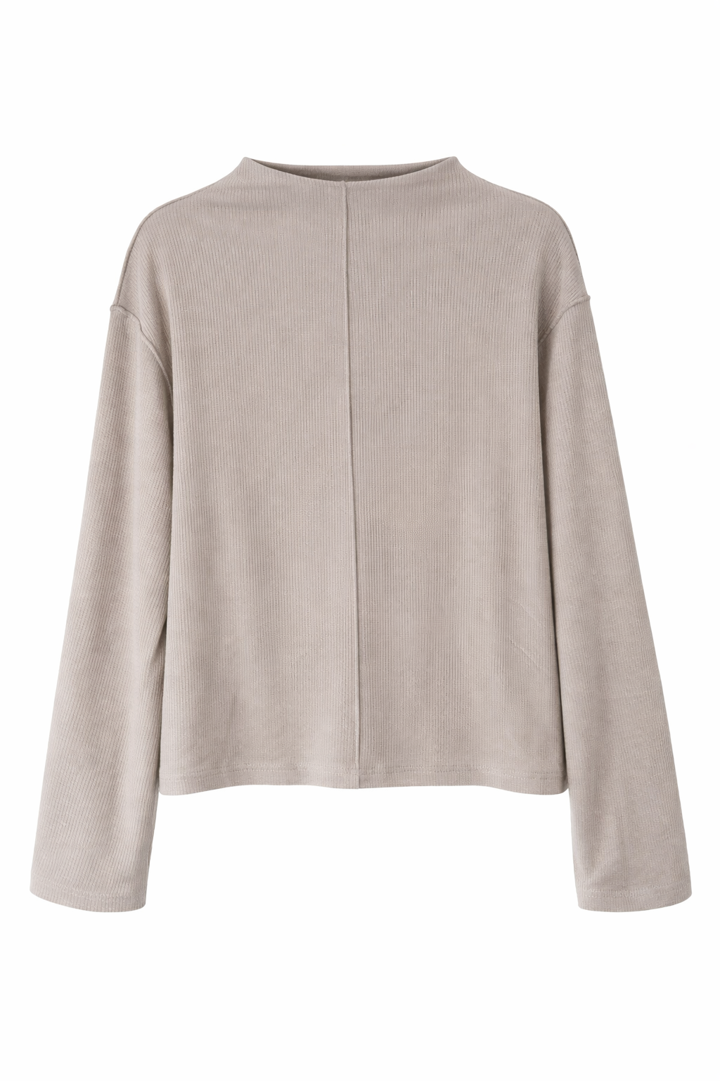 Active Wear Long Sleeved Ribbed Top - Mocha