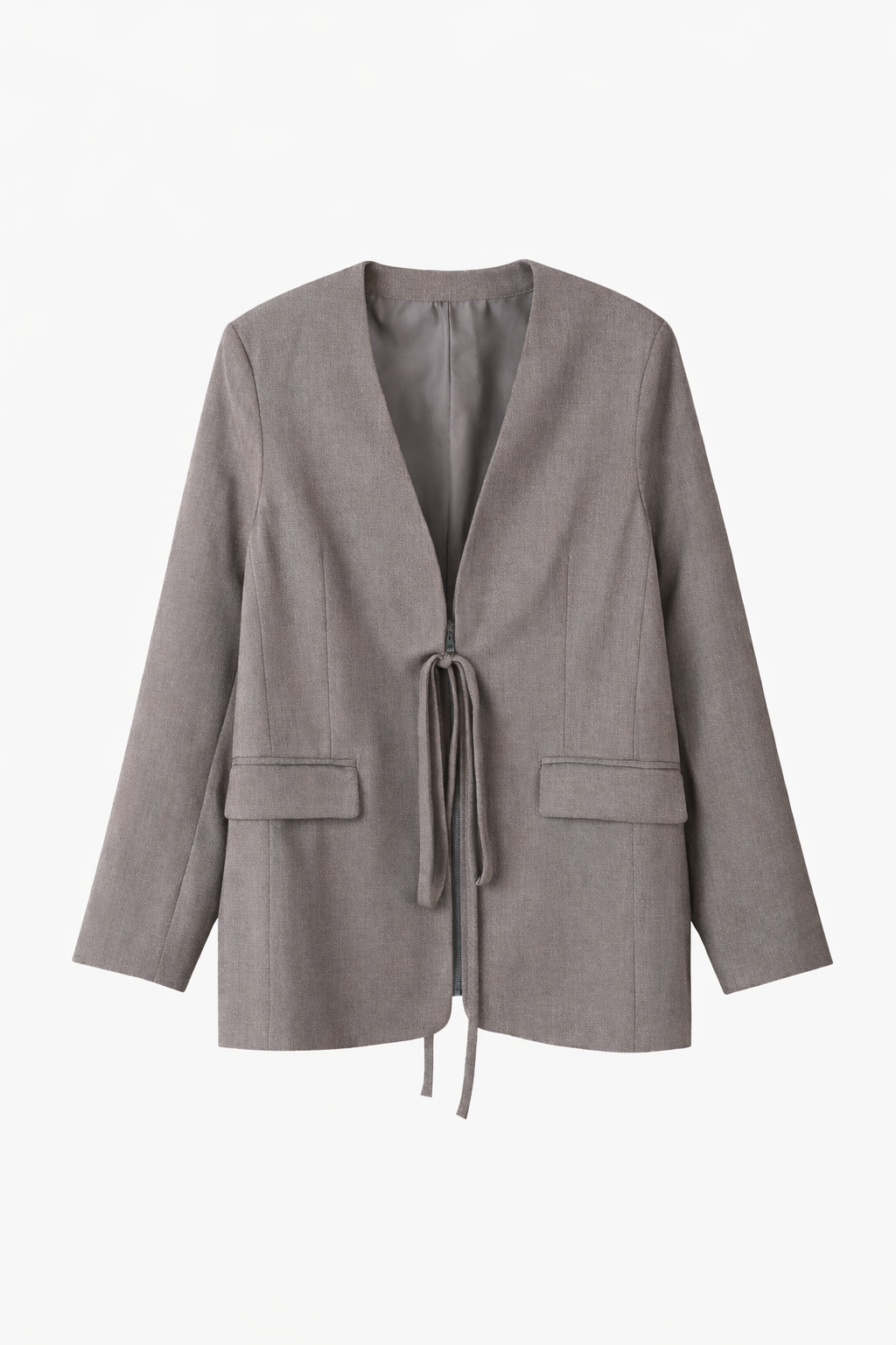 Tie front Blazer - Mocha