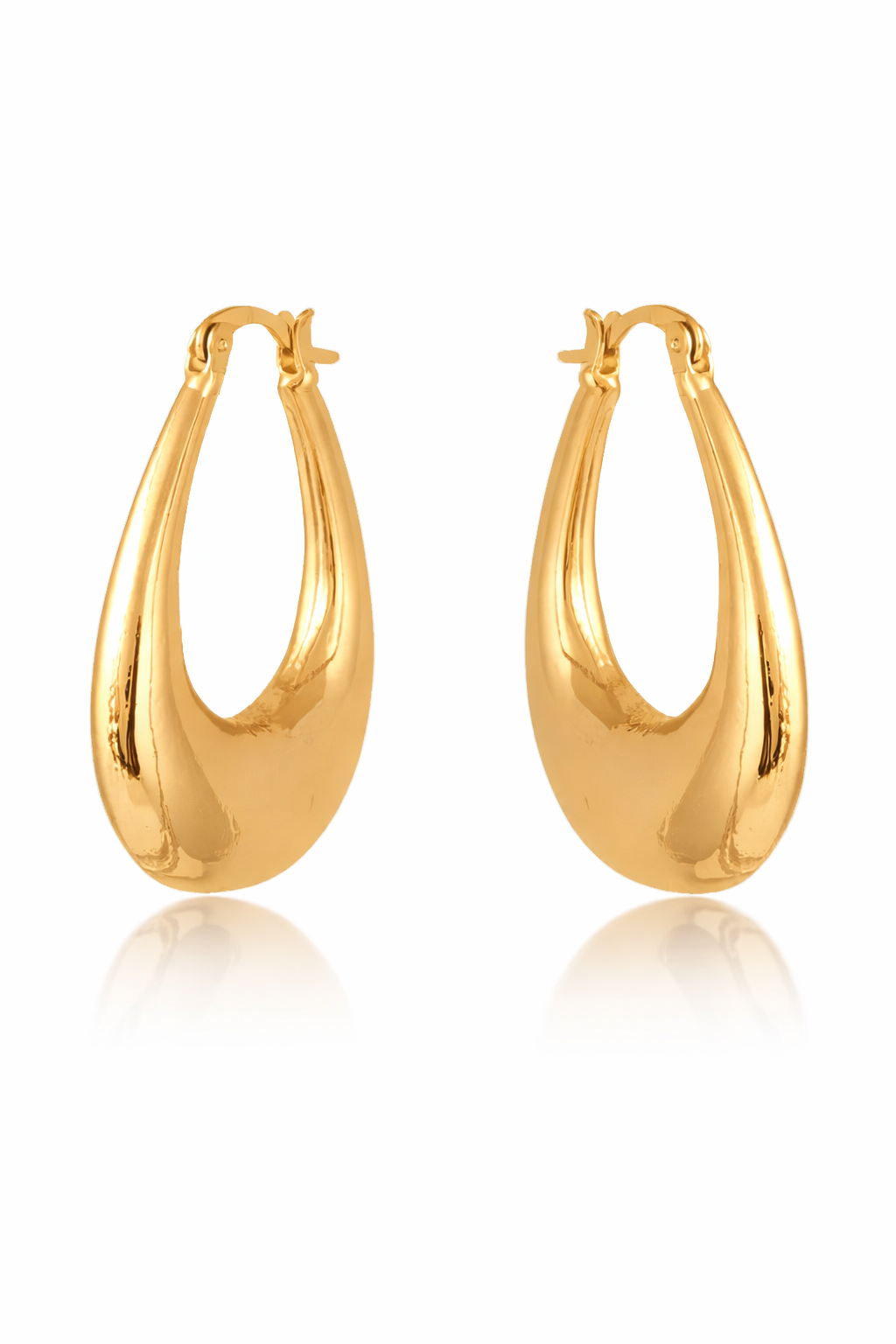 Elvira Organic Shape Oval Earrings