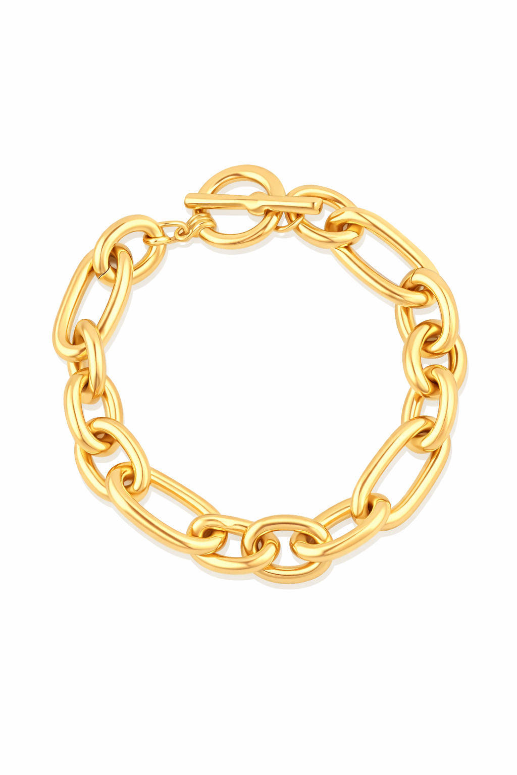Maude Oval Links T-Bar Statement Bracelet
