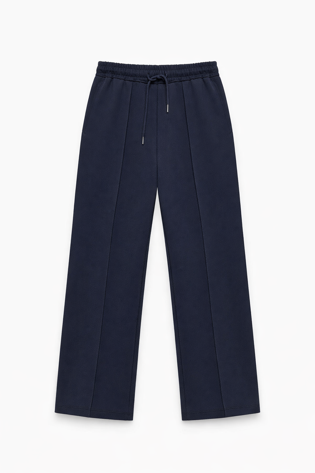 Pintuck Wide Leg Jogger - Navy