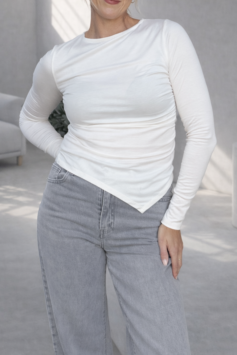 Asymmetrical Top - White