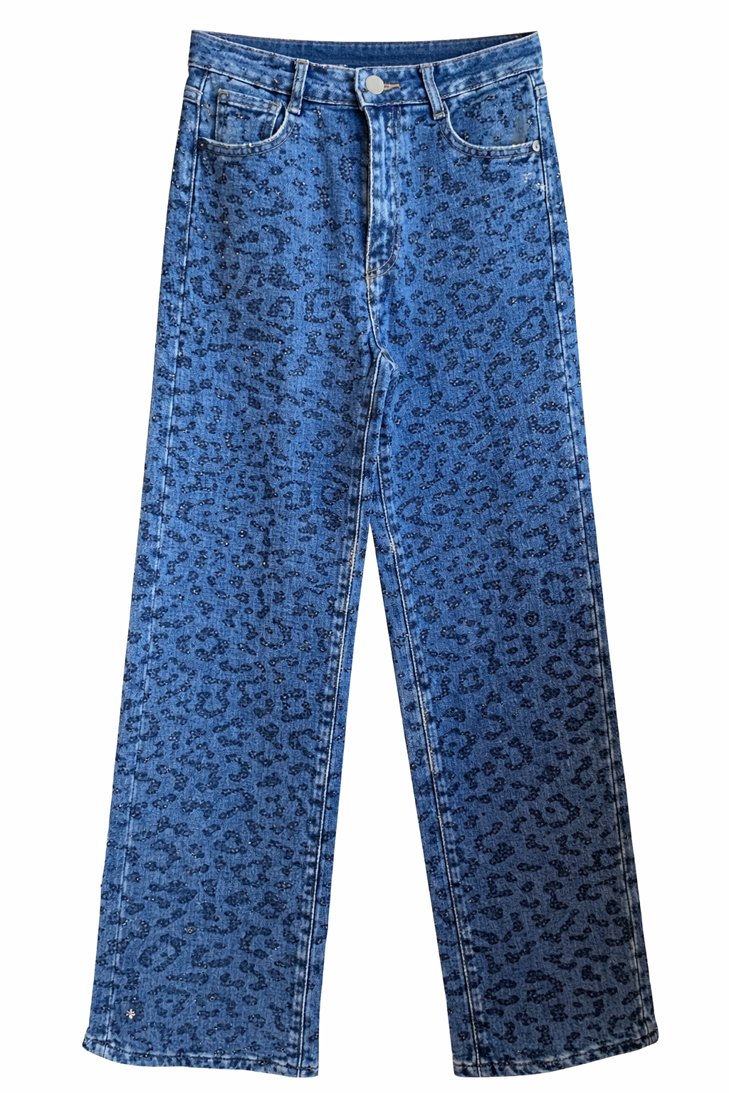 Dad Fit Sparkle Animal Print Jean