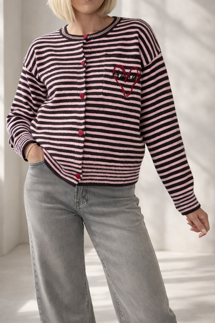 Striped ‘Amour’ Cardigan