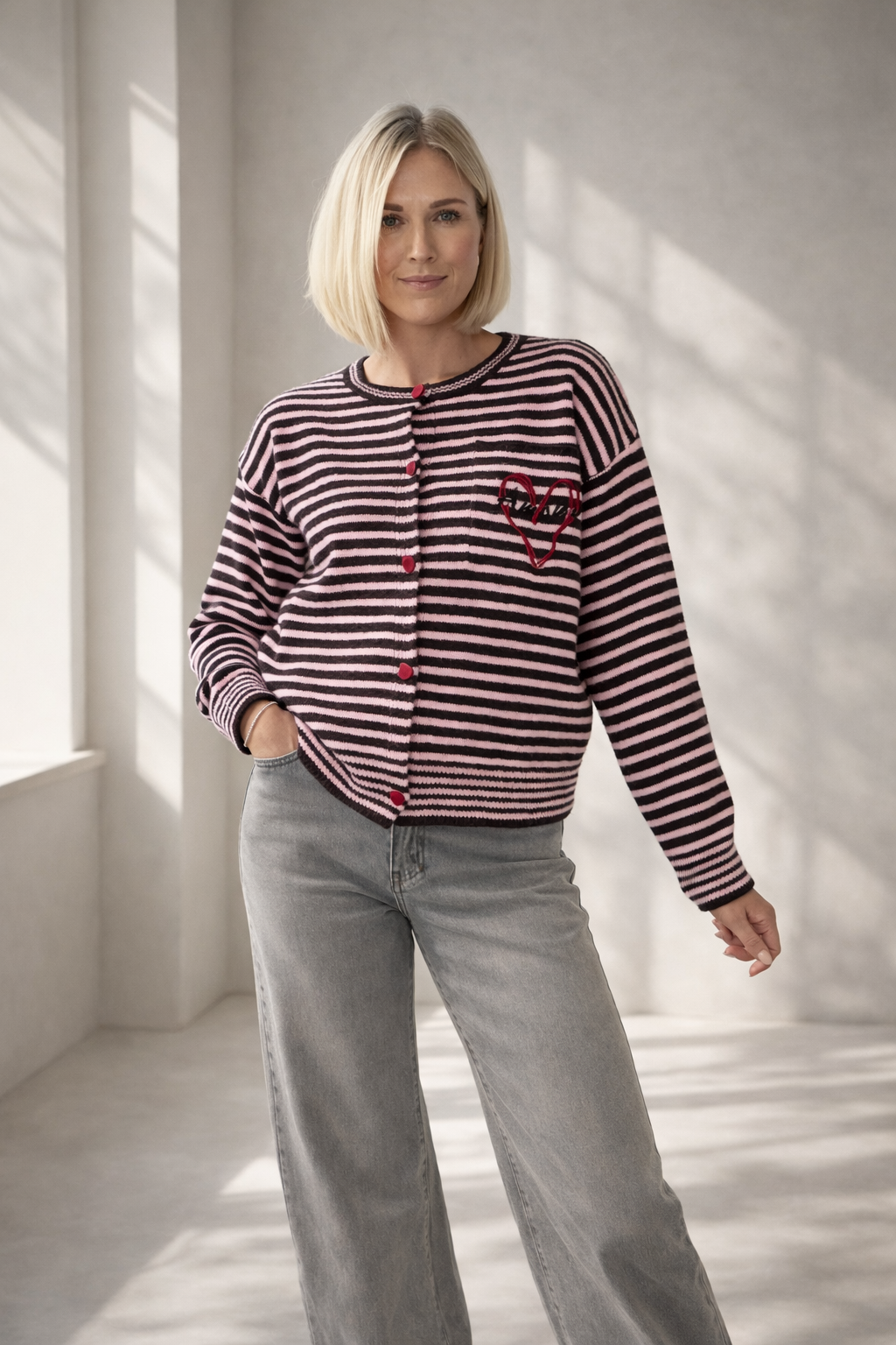 Striped ‘Amour’ Cardigan