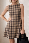 Checked Dress - Mocha