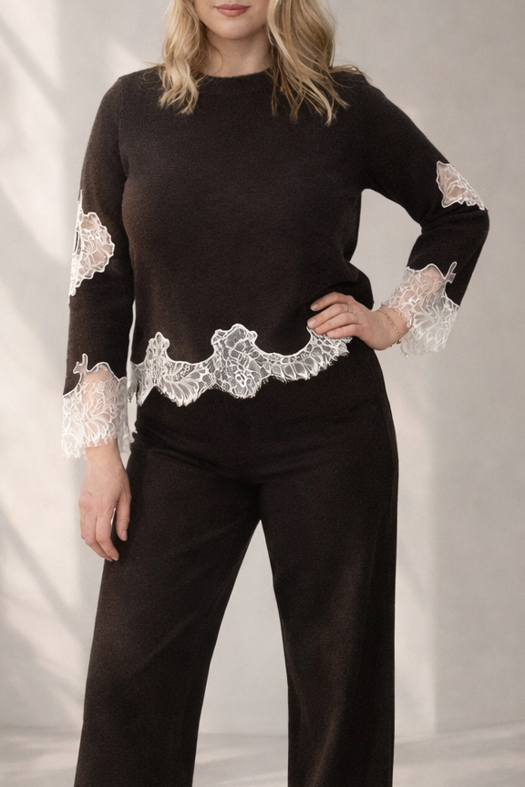 Lace Trim Jumper
