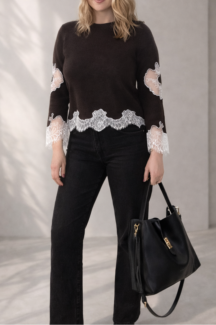 Lace Trim Jumper