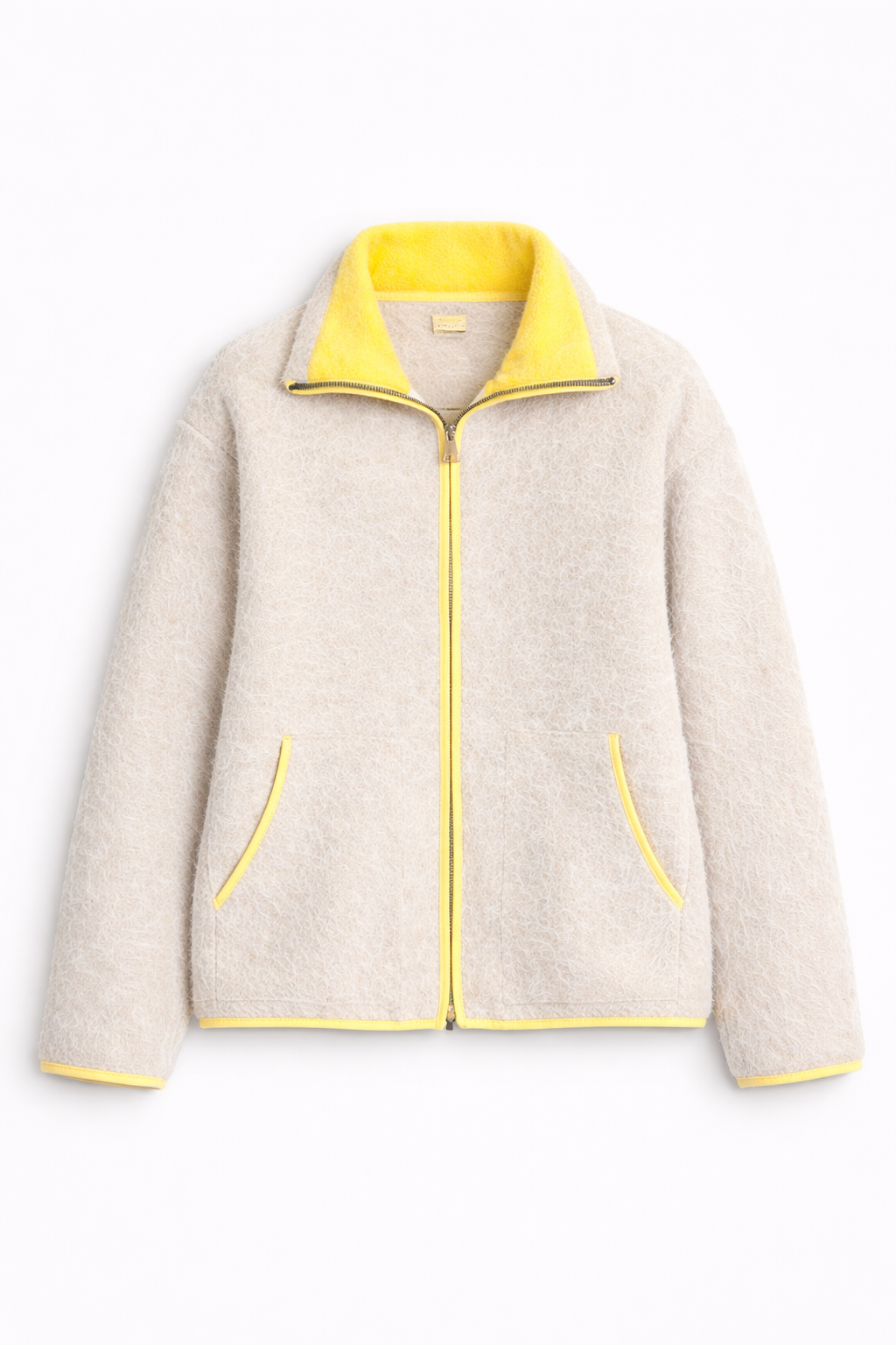 Contrast Trim Zip Jacket