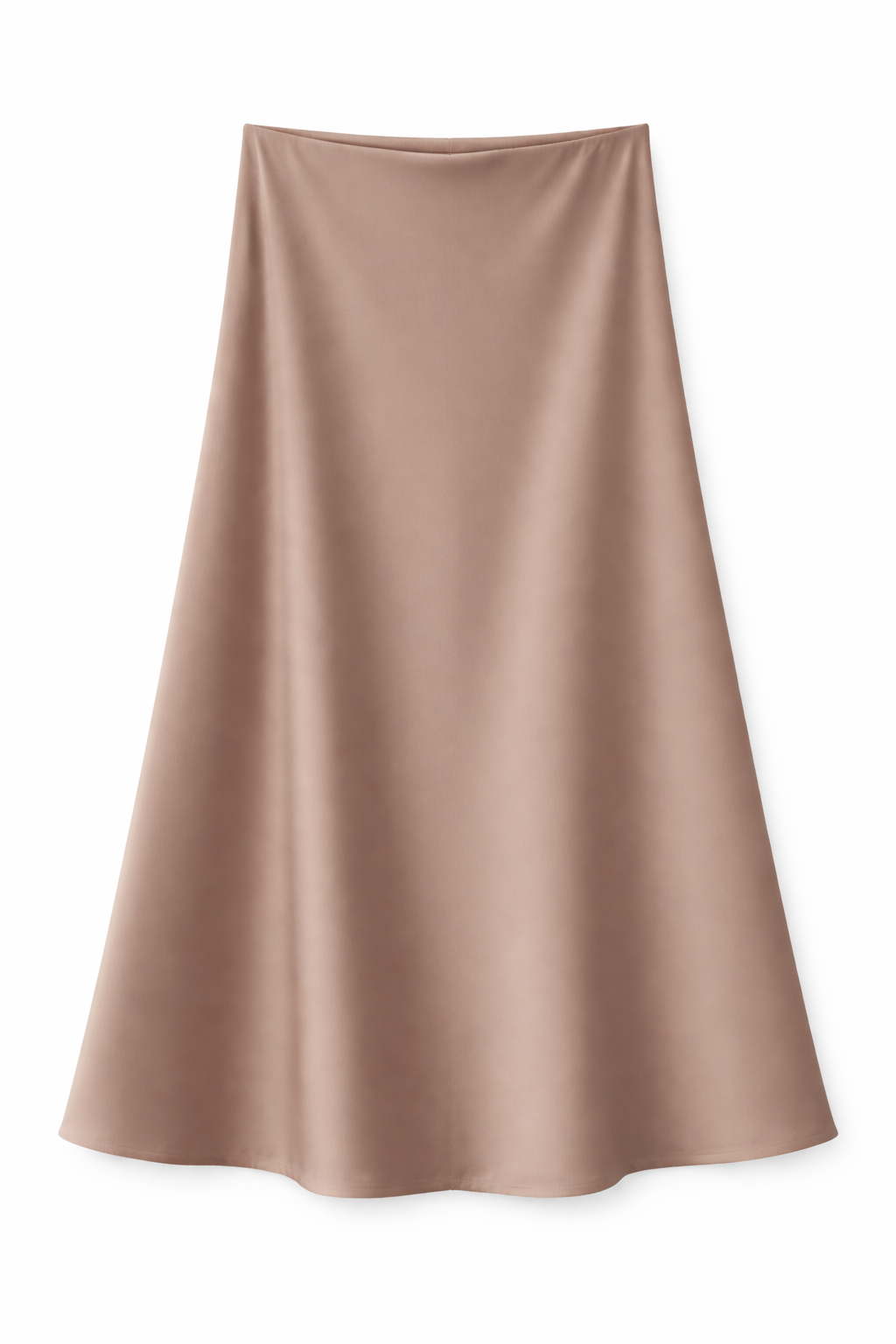 Satin Skirt - Taupe